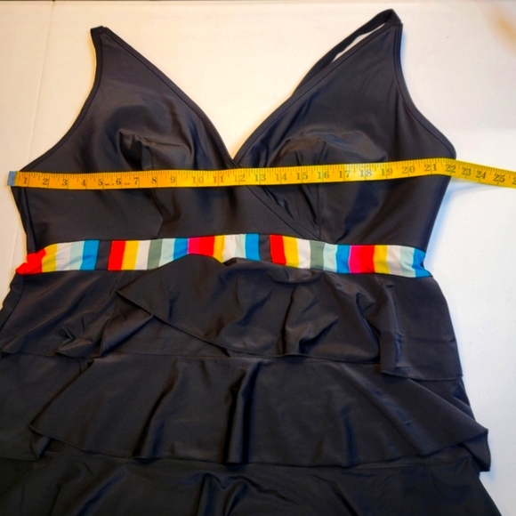 Cacique Rainbow Striped Swimsuit - Picture 11 of 15